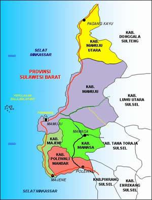 apa saja daftar kota di sulawesi barat