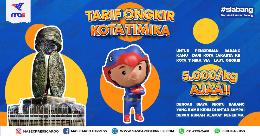 Ekspedisi  jakarta ke timika 
