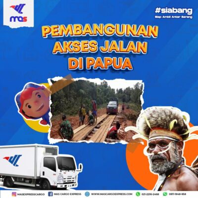 Banner Pembangunan Akses Jalan di papua